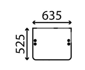 Szyba przednia dolna Yanmar 172A21-68430