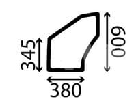 Szyba drzwi dolna Kubota U25-3