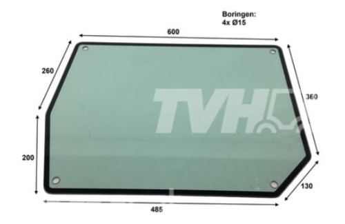 Szyba drzwi dolna Yanmar B15-3, B18